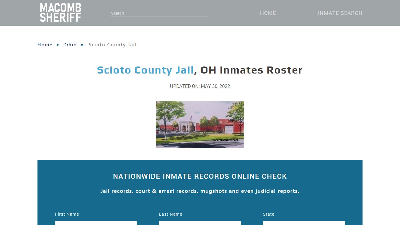 Scioto County Jail, OH Jail Roster, Name Search