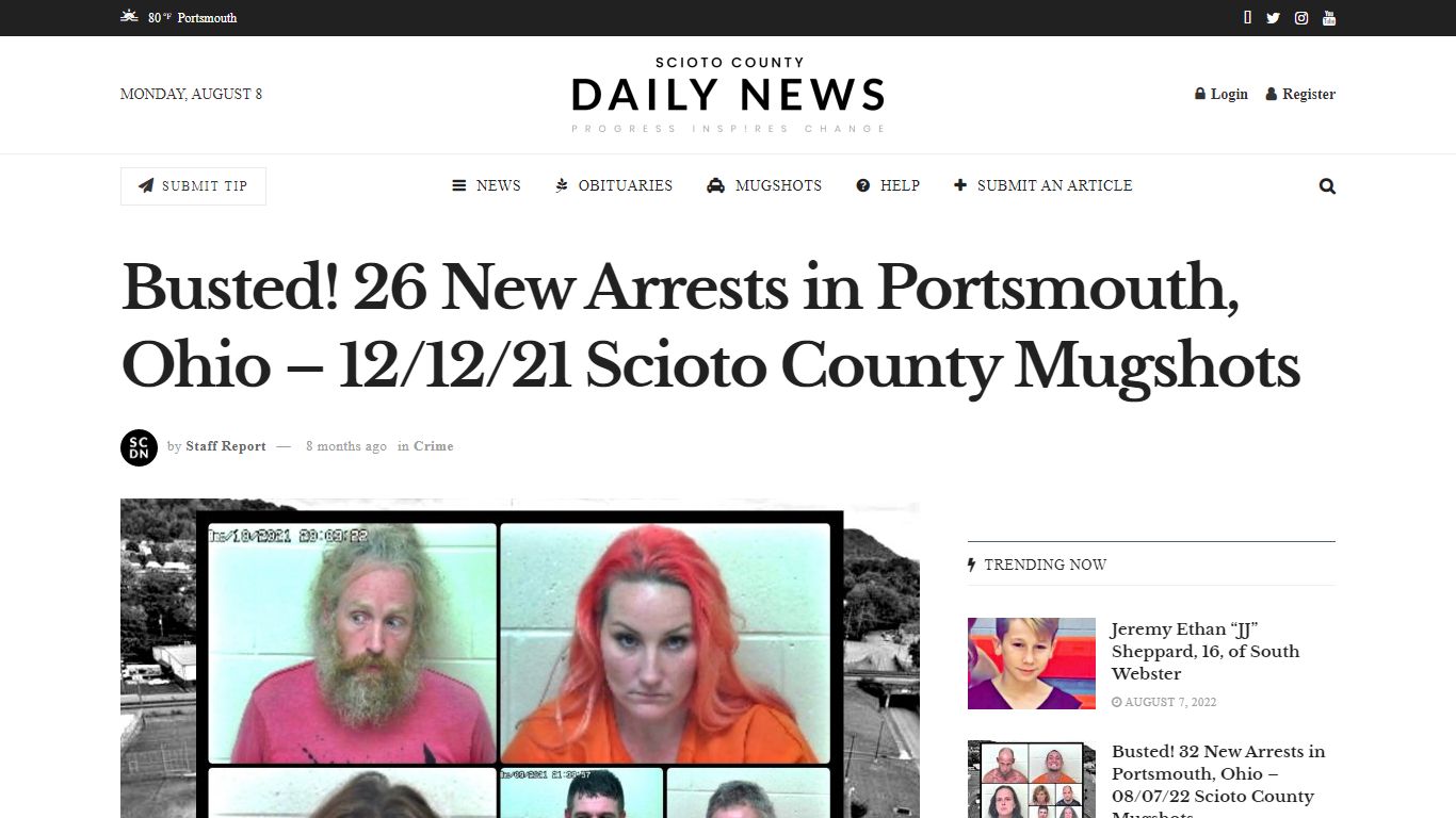 Busted! 26 New Arrests in Portsmouth, Ohio – 12/12/21 ...